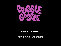 Title screen of Bobble Bobble