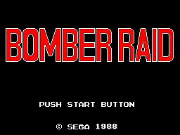 Title screen of Bomber Raid