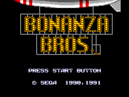 Title screen of Bonanza Bros.