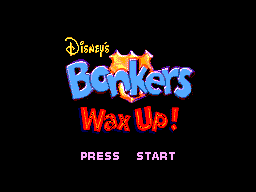 Title screen of Bonkers Wax Up!