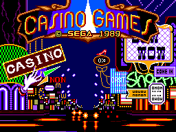 Title screen of Casino Games