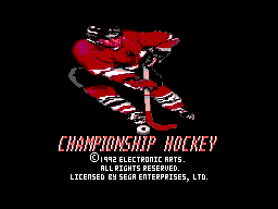 Title screen of Championship Hockey