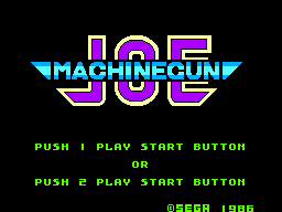 Title screen of Comical Machine Gun Joe