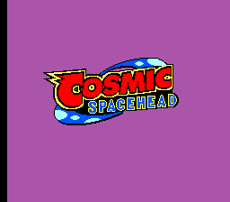 Title screen of Cosmic Spacehead