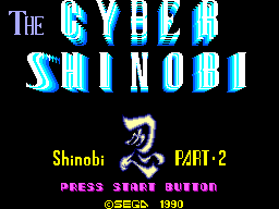 Title screen of The Cyber Shinobi