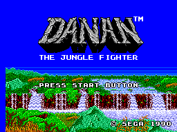 Title screen of Danan - The Jungle Fighter