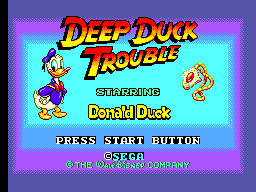 Title screen of Deep Duck Trouble Starring Donald Duck