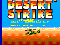 Title screen of Desert Strike