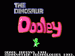 Title screen of The Dinosaur Dooley