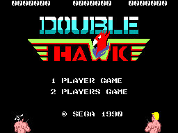 Title screen of Double Hawk