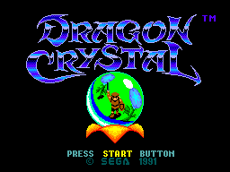 Title screen of Dragon Crystal