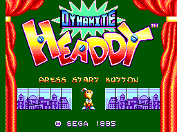 Title screen of Dynamite Headdy
