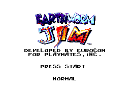 Title screen of Earthworm Jim