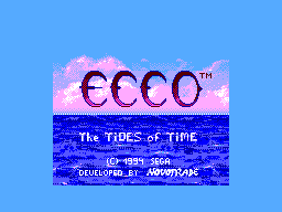 Title screen of Ecco - The Tides of Time