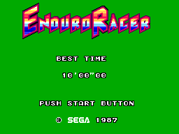 Title screen of Enduro Racer