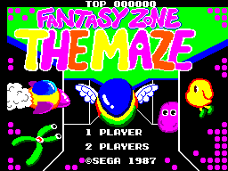 Title screen of Fantasy Zone - The Maze