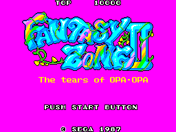 Title screen of Fantasy Zone II - Opa-Opa no Namida