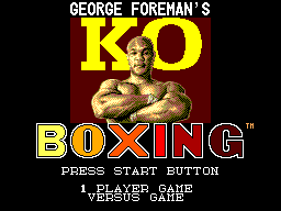 Title screen of George Foreman's KO Boxing