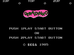 Title screen of Geraldinho