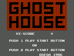 Title screen of Ghost House