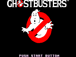 Title screen of Ghostbusters