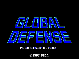 Title screen of Global Defense
