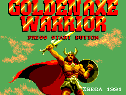 Title screen of Golden Axe Warrior