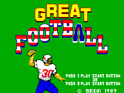 Title screen of Great Football
