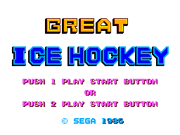 Title screen of Great Ice Hockey