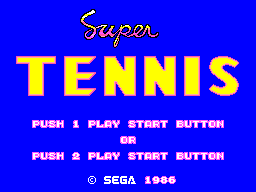 Title screen of Great Tennis