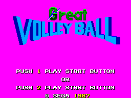 Title screen of Great Volleyball