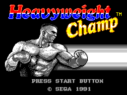 Title screen of Heavyweight Champ