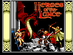Title screen of Heroes of the Lance