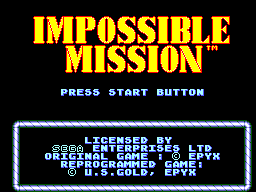 Title screen of Impossible Mission