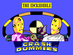 Title screen of The Incredible Crash Dummies
