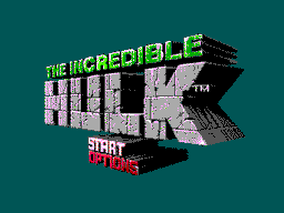 Title screen of The Incredible Hulk