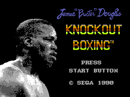 Title screen of James 'Buster' Douglas Knockout Boxing