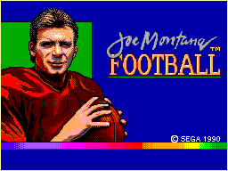 Title screen of Joe Montana Football