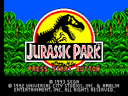 Title screen of Jurassic Park