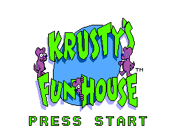 Title screen of Krusty's Fun House
