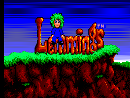 Title screen of Lemmings