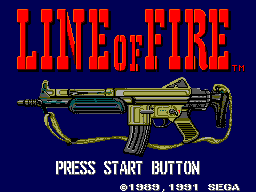 Title screen of Line of Fire