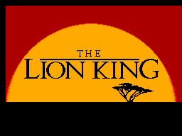 Title screen of The Lion King