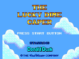 Title screen of The Lucky Dime Caper Starring Donald Duck