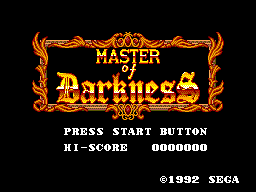 Title screen of Master of Darkness