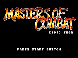 Title screen of Masters of Combat