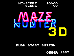 Title screen of Maze Hunter 3-D