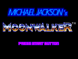 Title screen of Michael Jackson's Moonwalker