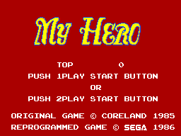Title screen of My Hero