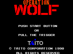 Title screen of Operation Wolf